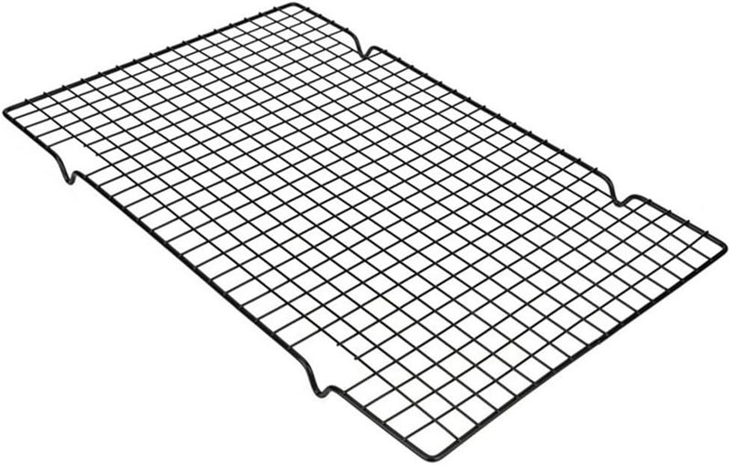 Coolbird 16 * 10 inch BBQ Grill Mesh Metal BBQ Barbecue Grill Grilling Mesh Wire Cooking Net Outdoor,Barbecue Grilled Grid (Black) - Image 1